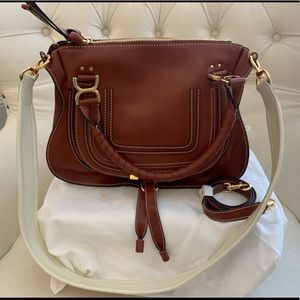 Chloe marcie chestnut handbag new